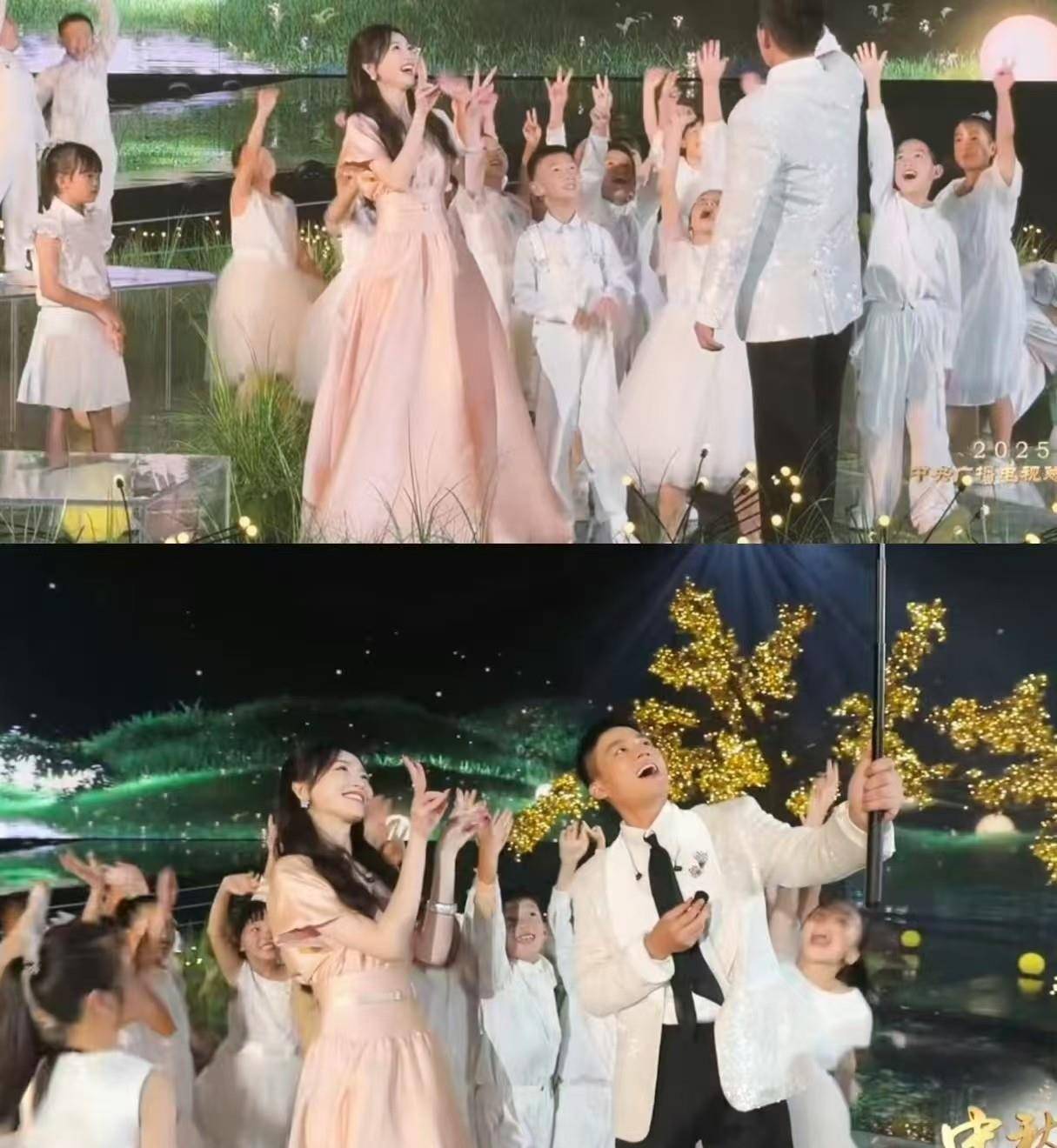 中秋晚会唐嫣欧豪合唱爆火：造型抢镜歌声治愈甜蜜与帅气合并